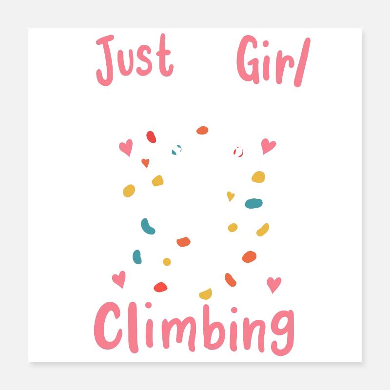 Wandklettern Bouldering Poster 40x40 cm