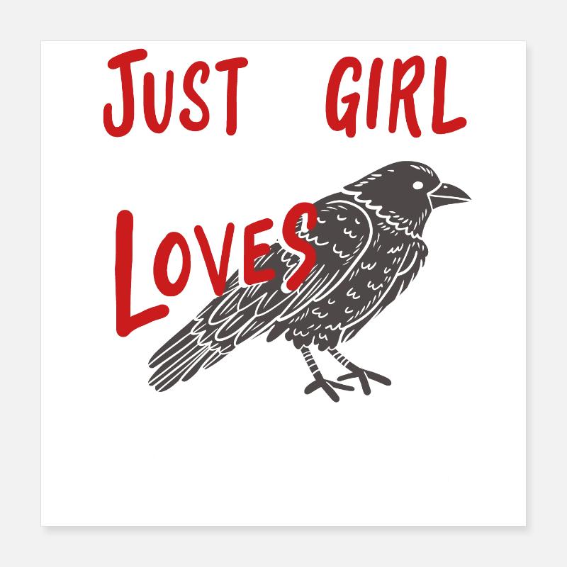 Krähen Poster 40x40 cm