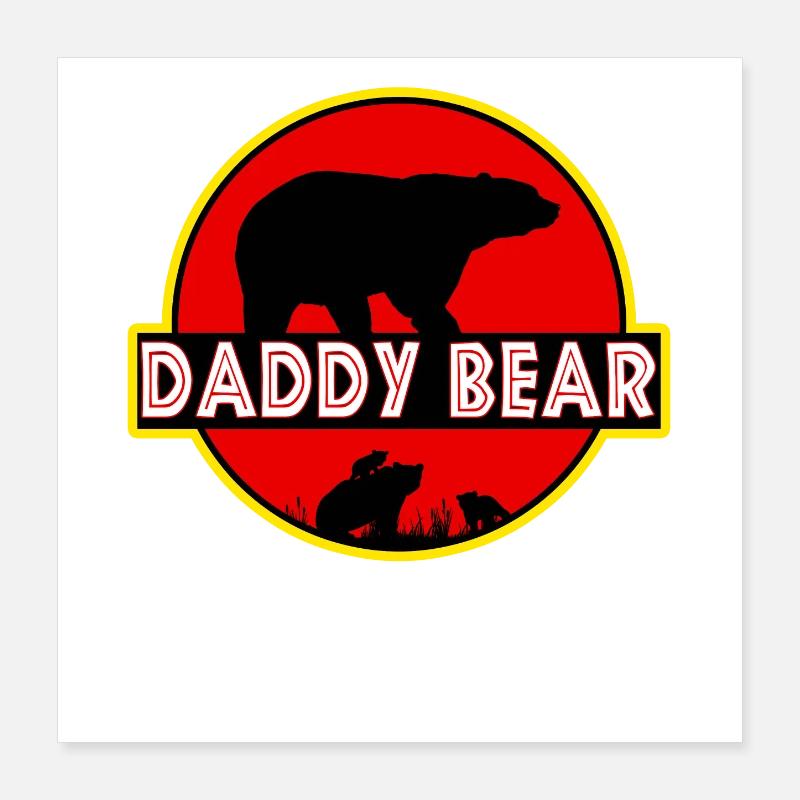 Papa Bär Poster 40x40 cm