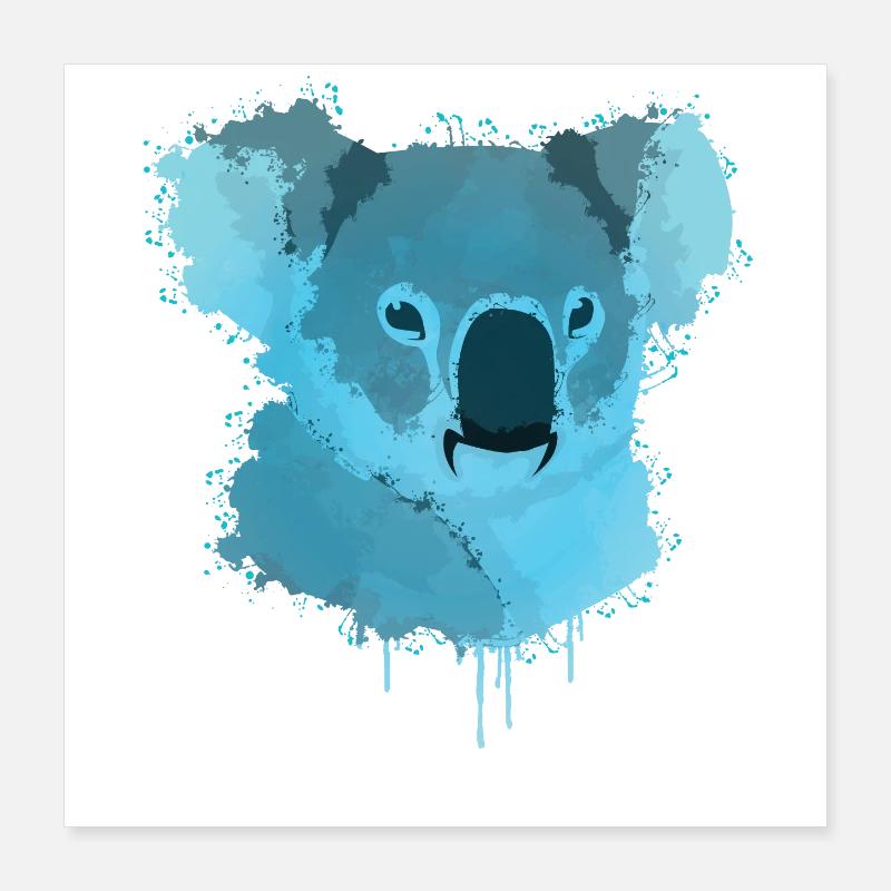 Koala koala art Poster 16" x 16" (40x40 cm)
