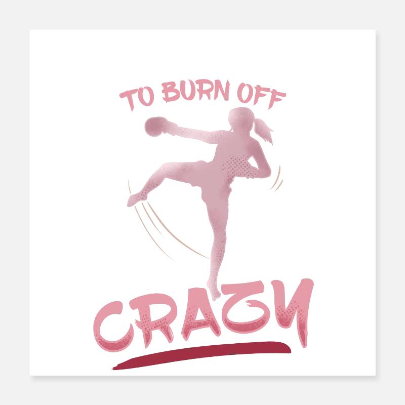 Kickboxen Kickboxer Poster 40x40 cm