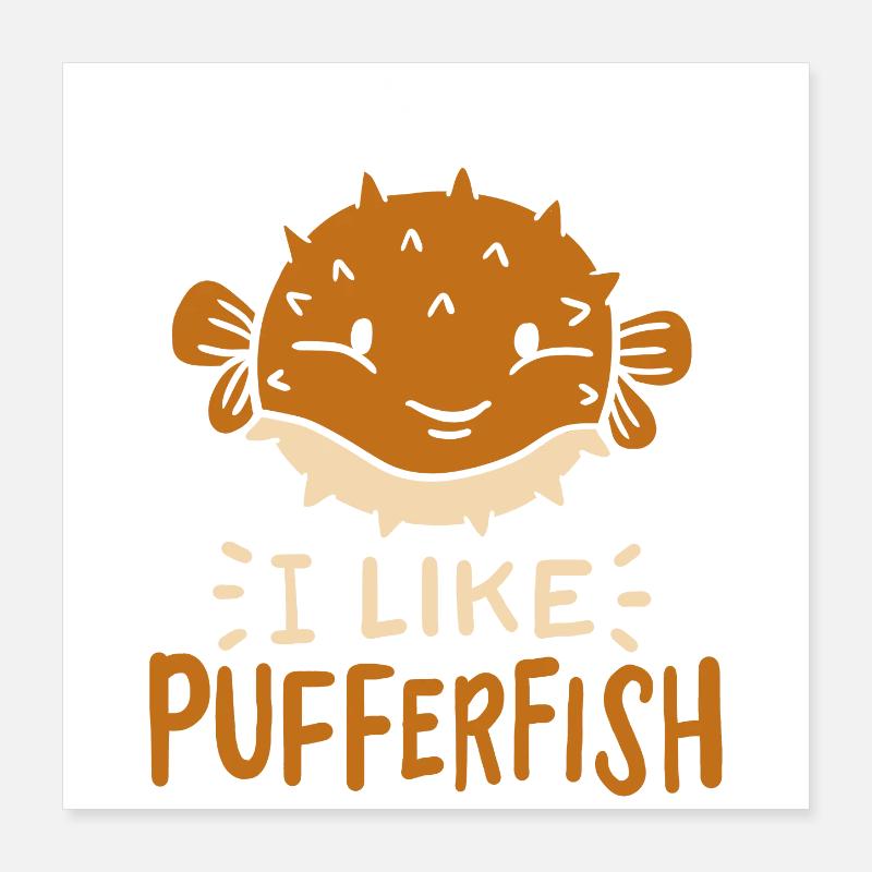 Kugelfisch Poster 40x40 cm