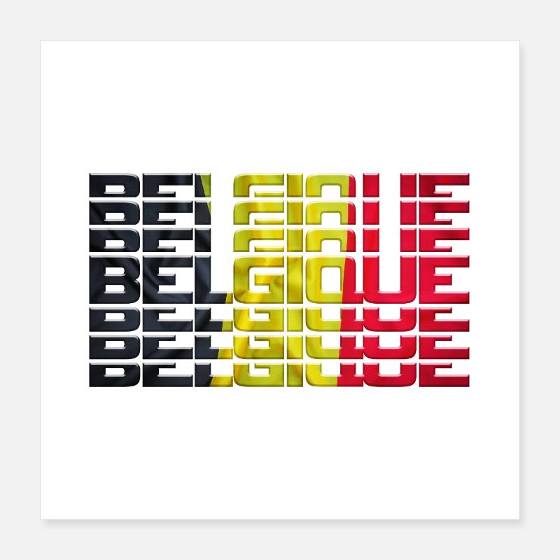 Drapeau belge Poster 40 x 40 cm