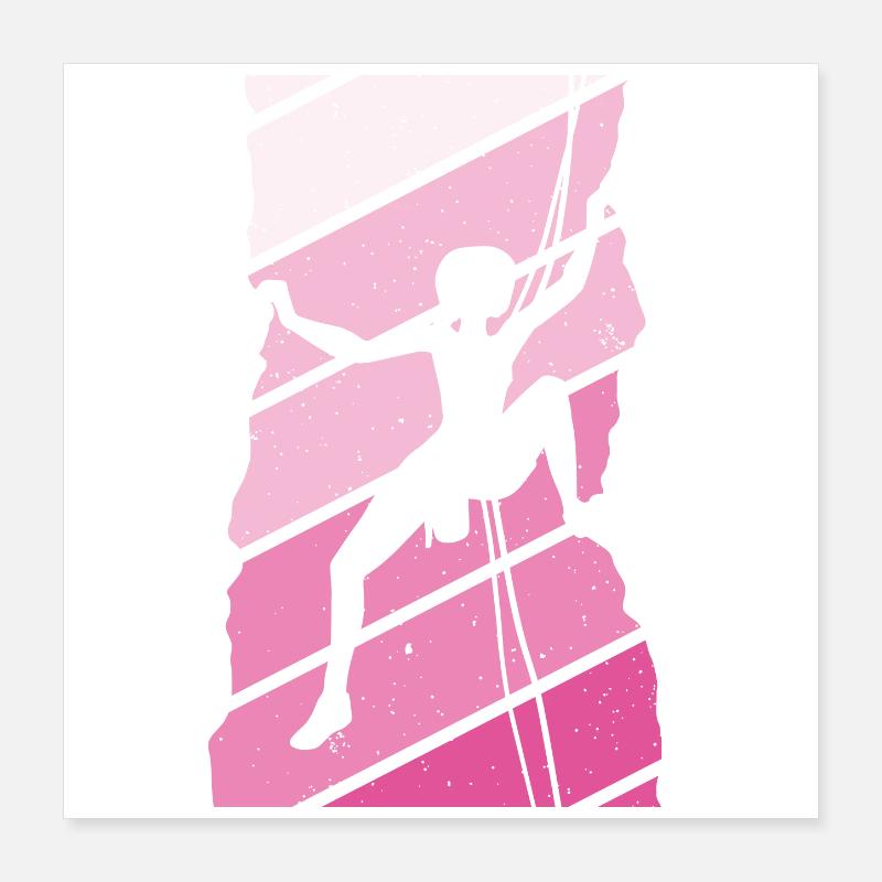 Climber Climbing Poster 16" x 16" (40x40 cm)