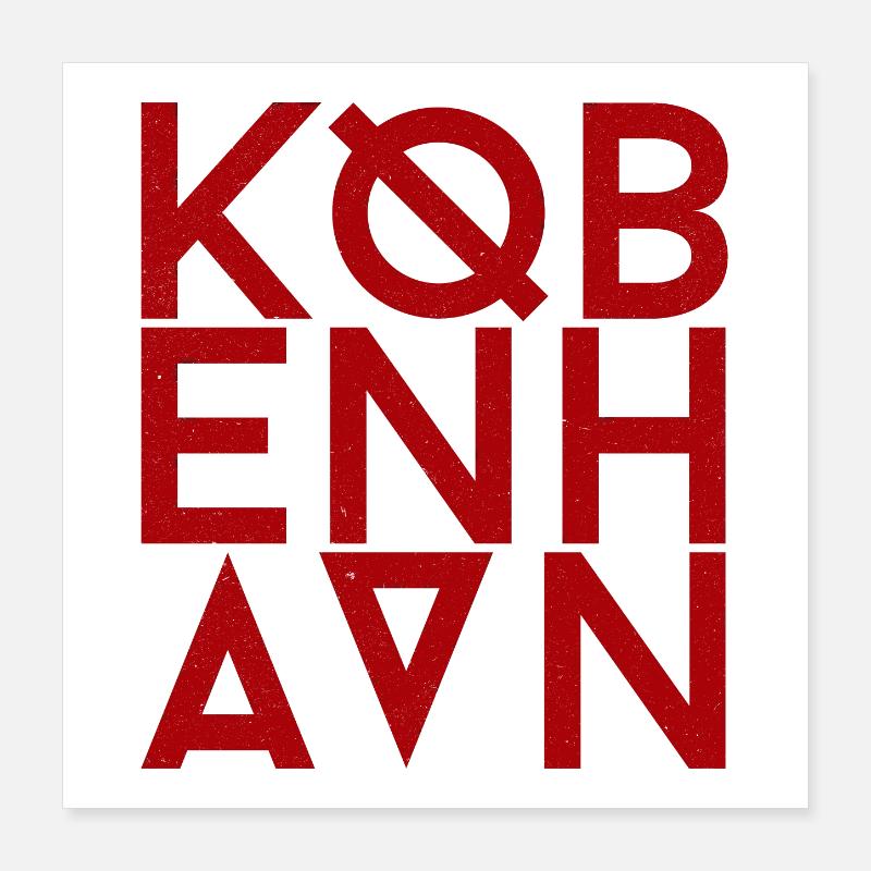 Kobenhavn / Copenhague Poster 40 x 40 cm