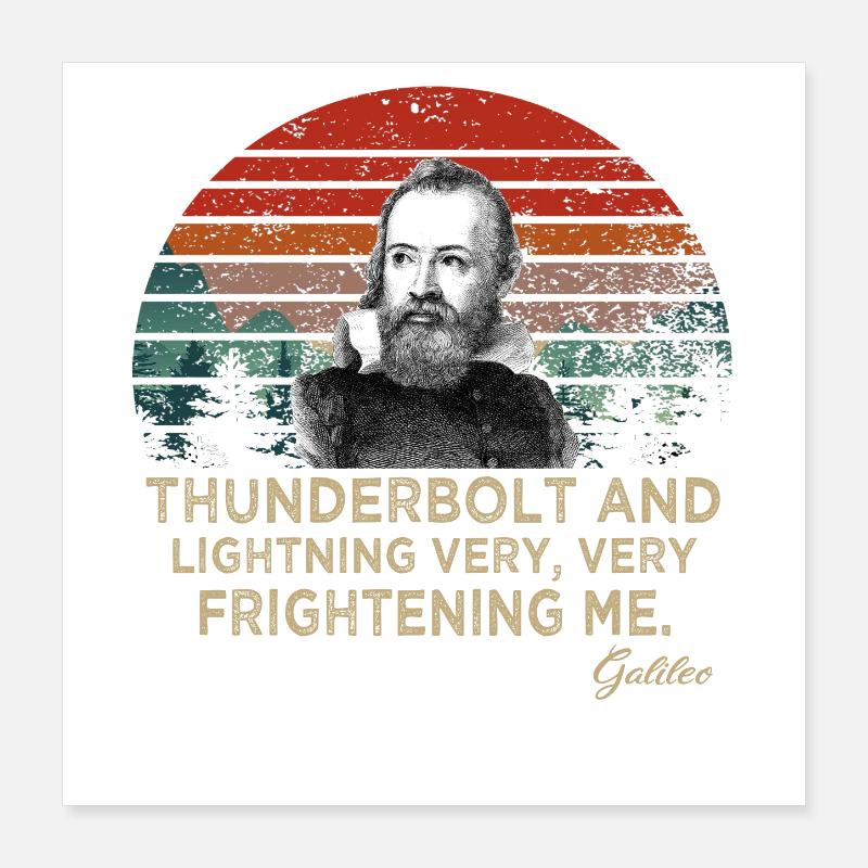Coup de foudre et éclair Galileo Astronomie Poster 40 x 40 cm