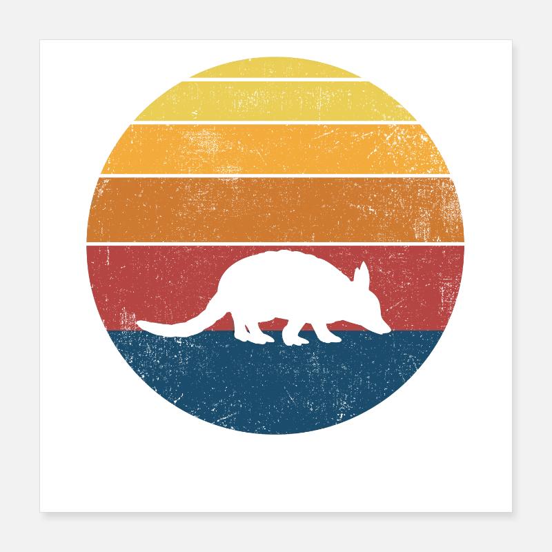 Tatou Rétro Vintage Poster 40 x 40 cm