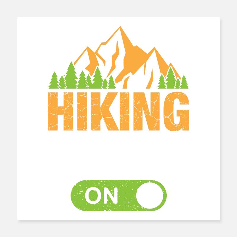 Hiking Poster 16" x 16" (40x40 cm)