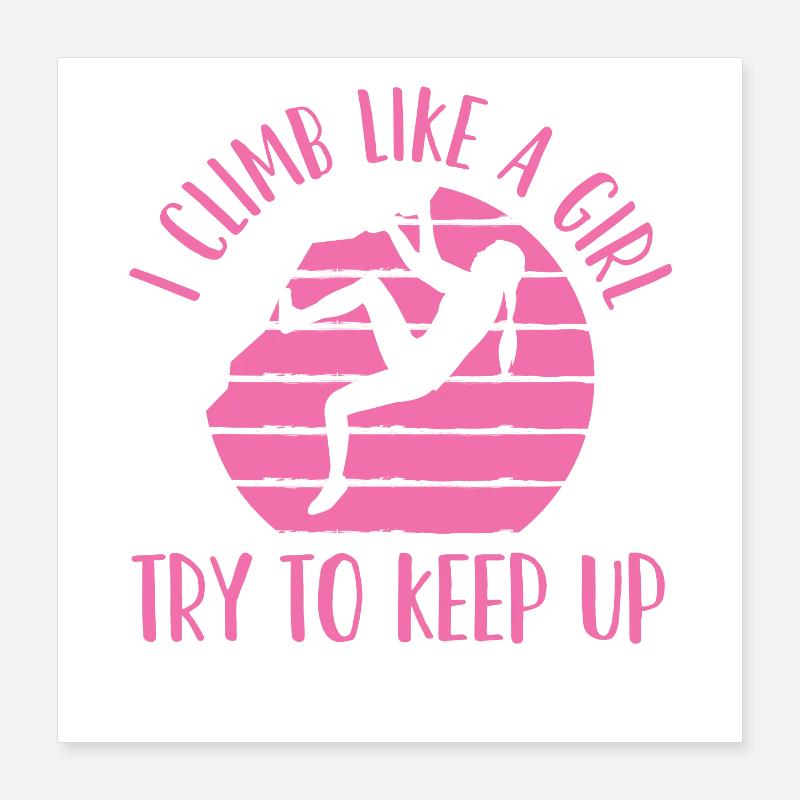 Klättring, Bouldering Poster 40x40 cm