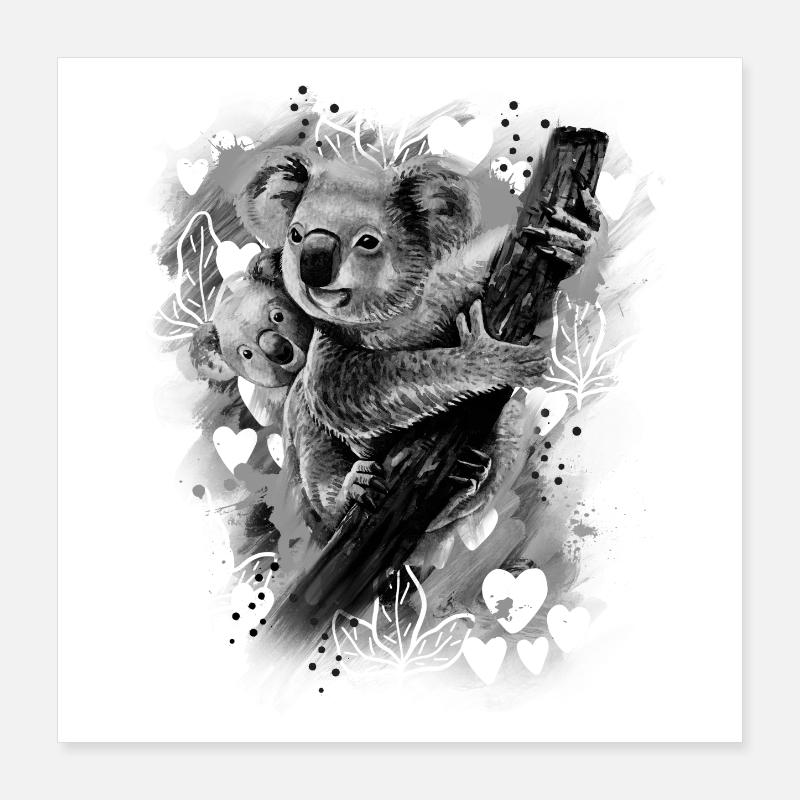 Koala Poster 40 x 40 cm