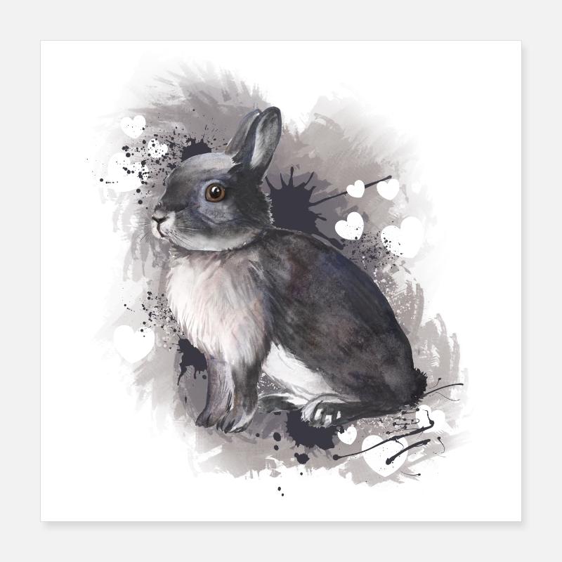 Rabbit Poster 16" x 16" (40x40 cm)