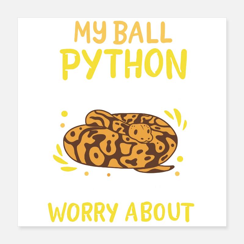 Ball Python Poster 16" x 16" (40x40 cm)