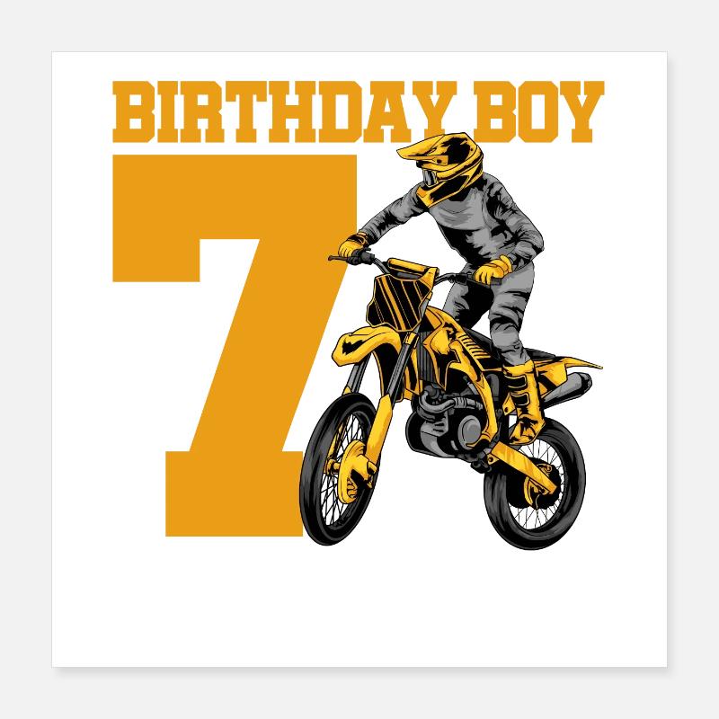 7e anniversaire Poster 40 x 40 cm