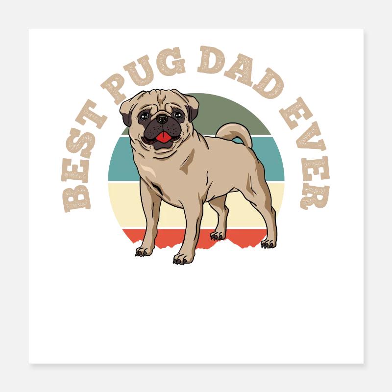 Pug Poster 16" x 16" (40x40 cm)
