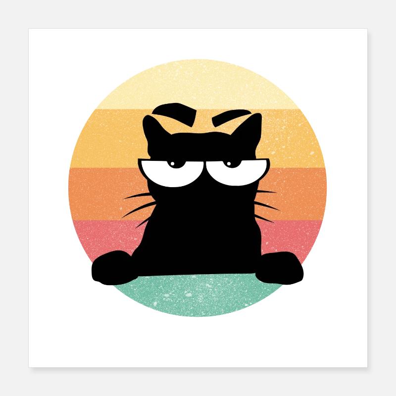 Chat Pas de chat bouc Poster 40 x 40 cm