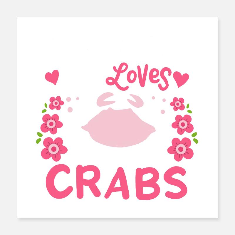 Crab seafood Poster 16" x 16" (40x40 cm)