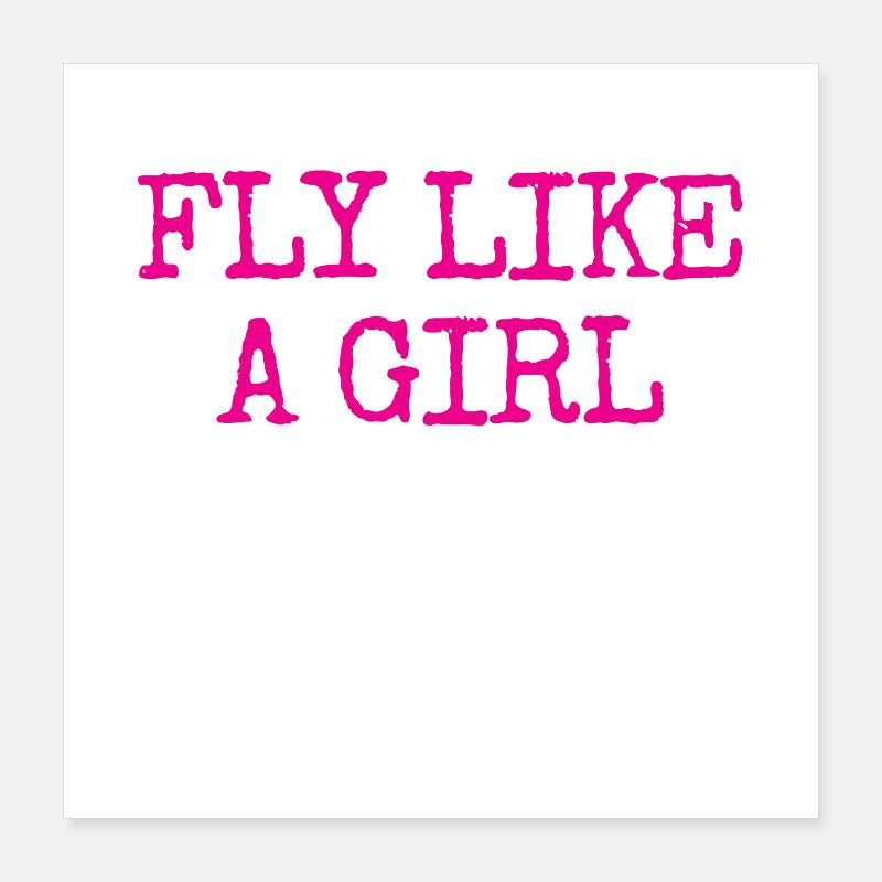 Pilotin Luftfahrt Fliegen Poster 40x40 cm