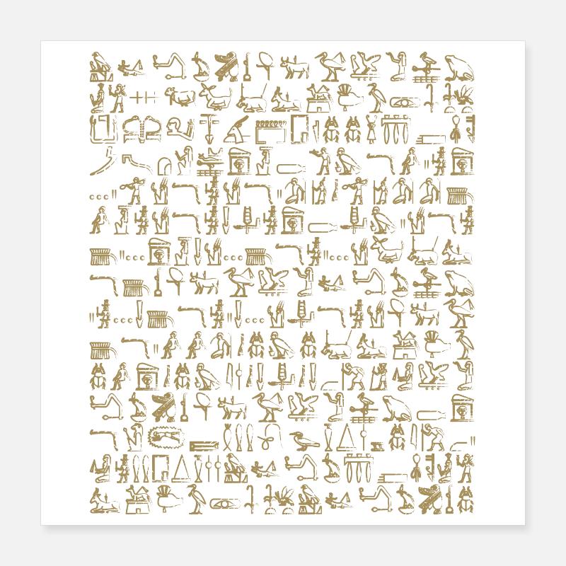 Hieroglyphics Poster 16" x 16" (40x40 cm)
