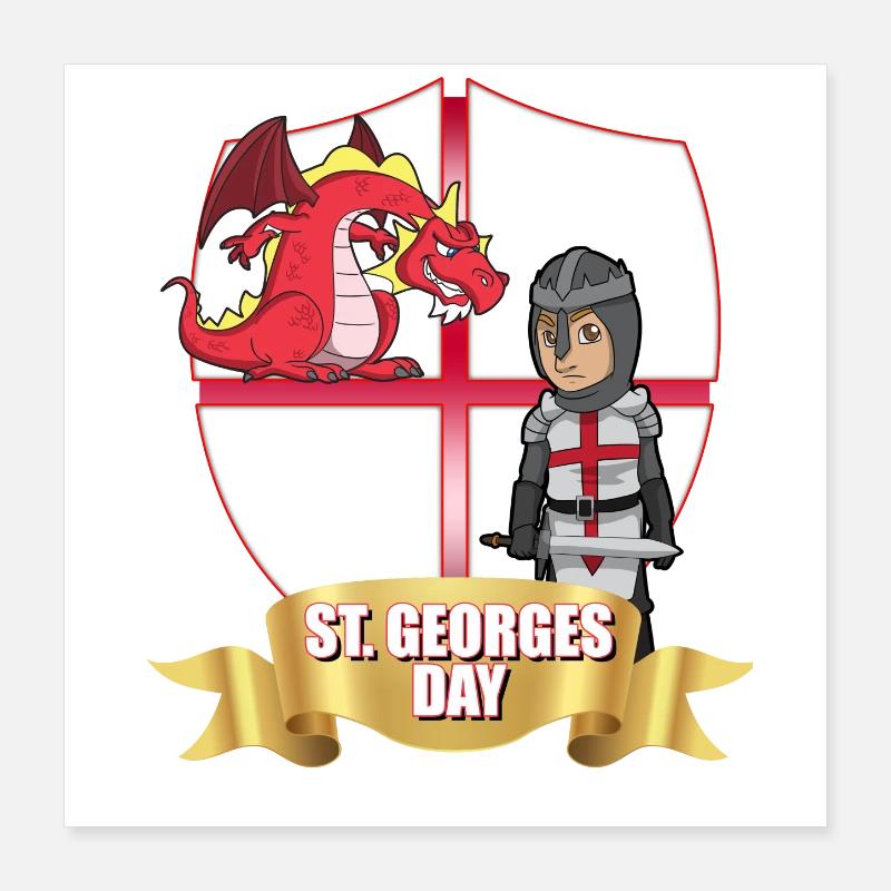 St George Day Dragon Knight Poster 16" x 16" (40x40 cm)