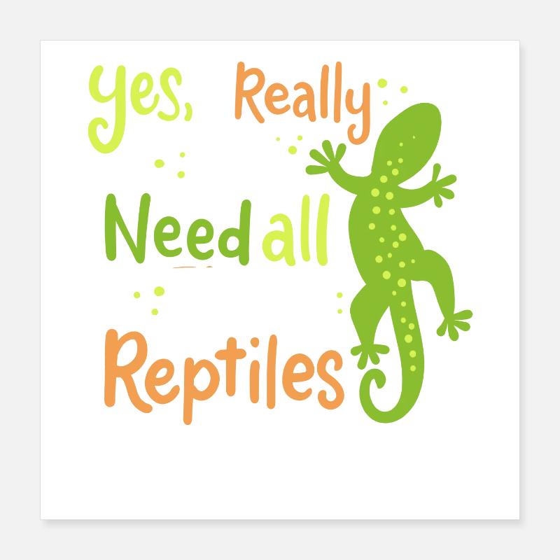 Reptil Eidechse Herpetologe Poster 40x40 cm