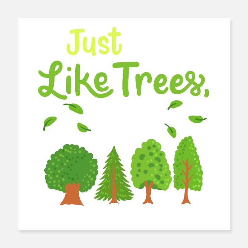 Bäume Wald Poster 40x40 cm