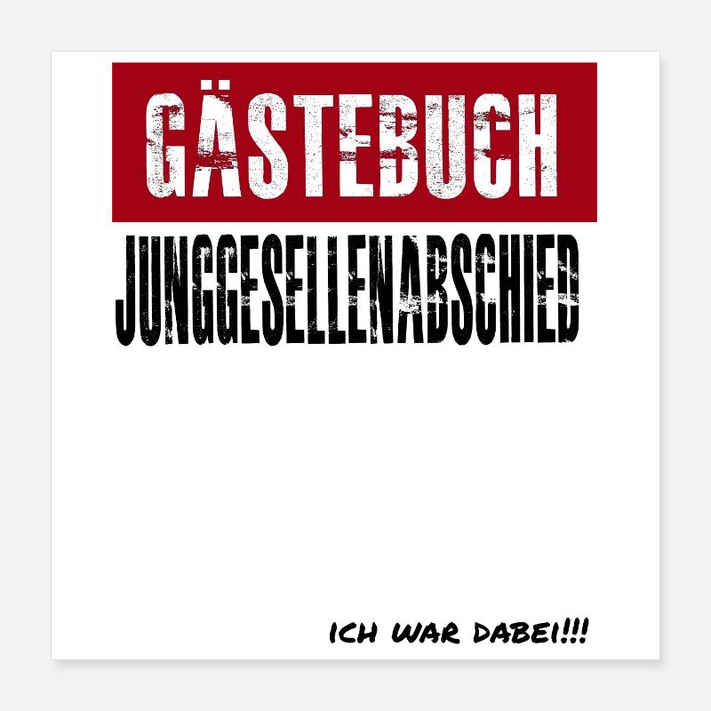 Junggesellenabschied JGA Poster 40x40 cm