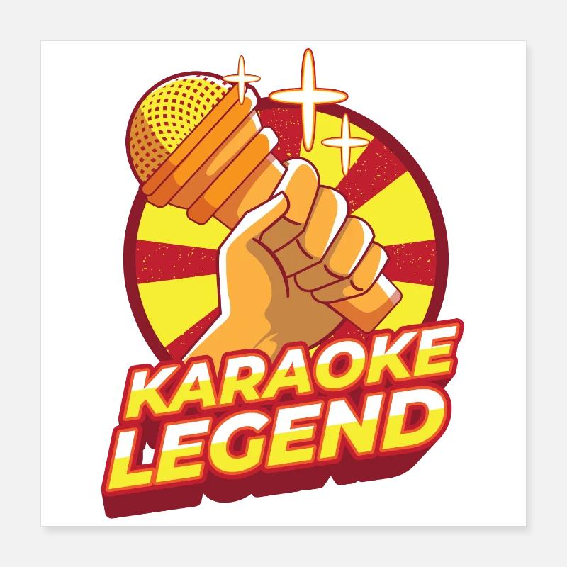 Karaoke singing Poster 16" x 16" (40x40 cm)