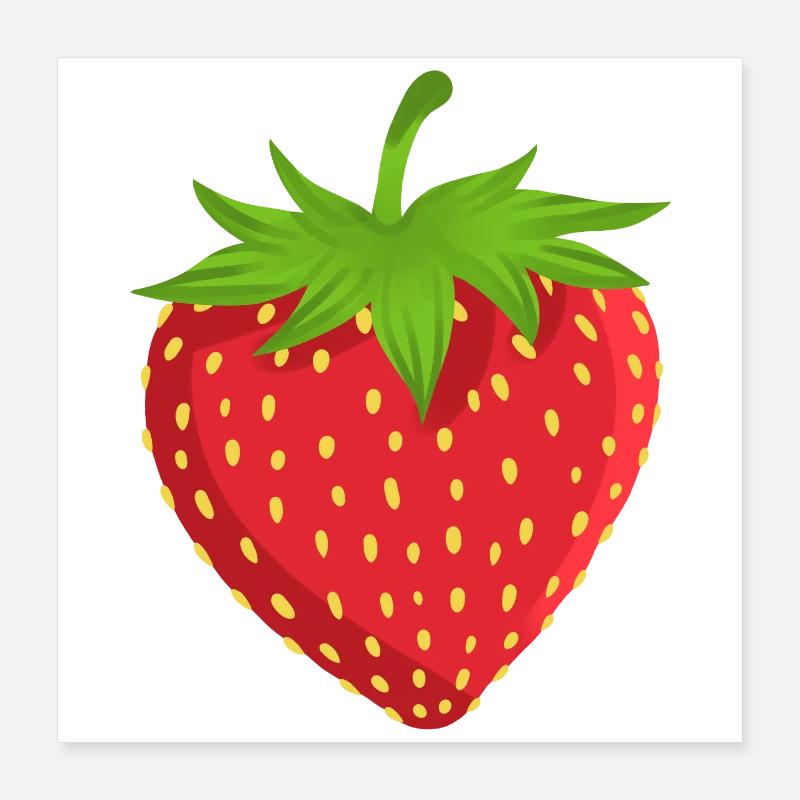 Erdbeere Obst Poster 40x40 cm