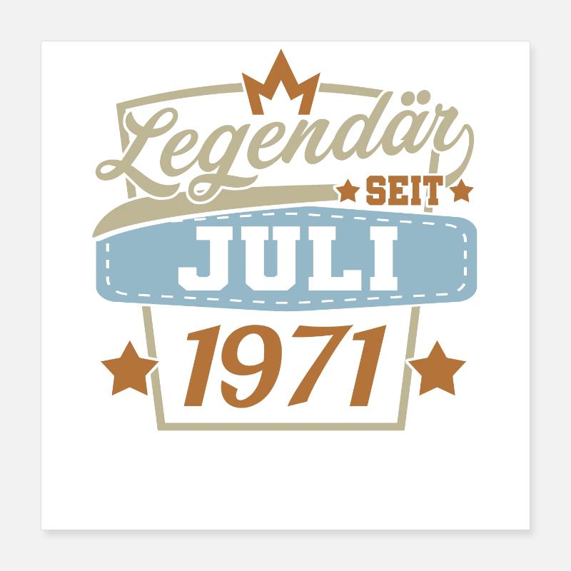 Legendär seit Juli 1971 Retro Poster 40x40 cm