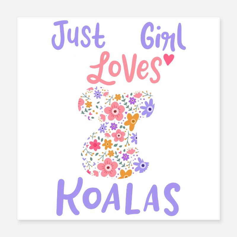Koala Australier Koala-Liebhaber Poster 40x40 cm