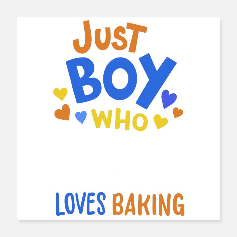 Backen Bäcker Hobbybäcker Poster 40x40 cm