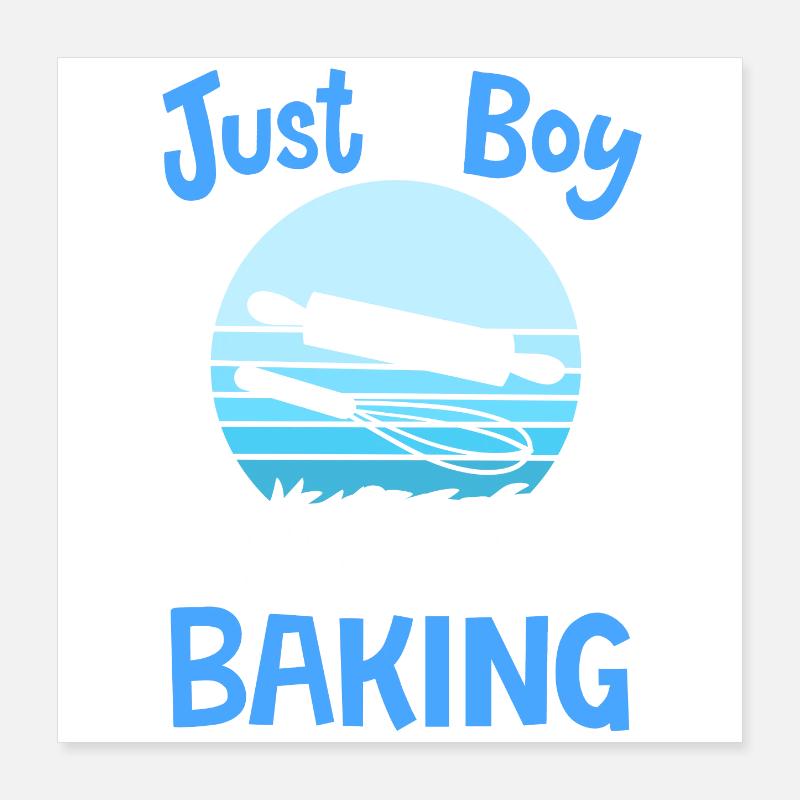 Backen Bäcker Retro Poster 40x40 cm