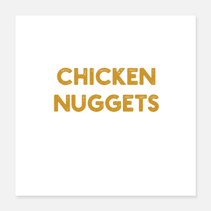 Hühnchen-Nuggets Poster 40x40 cm