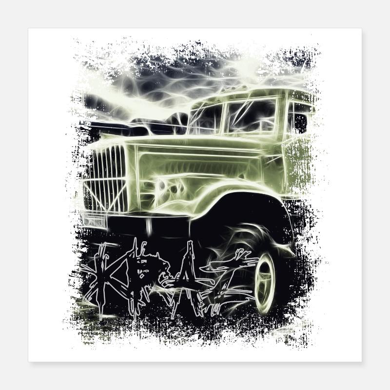 Kraz Truck RDA Poster 40 x 40 cm