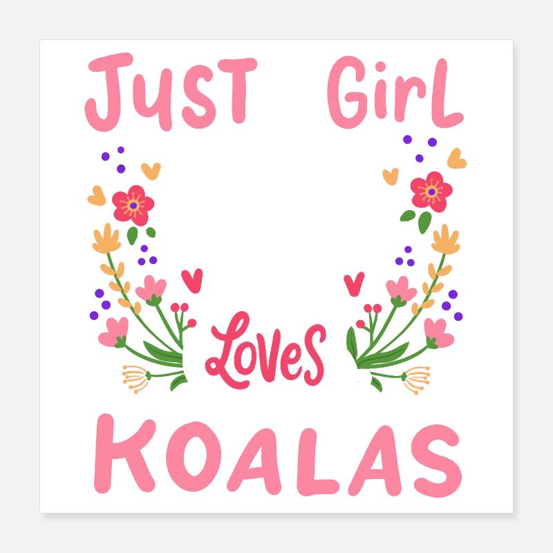 Koala Koala-Liebhaber Poster 40x40 cm