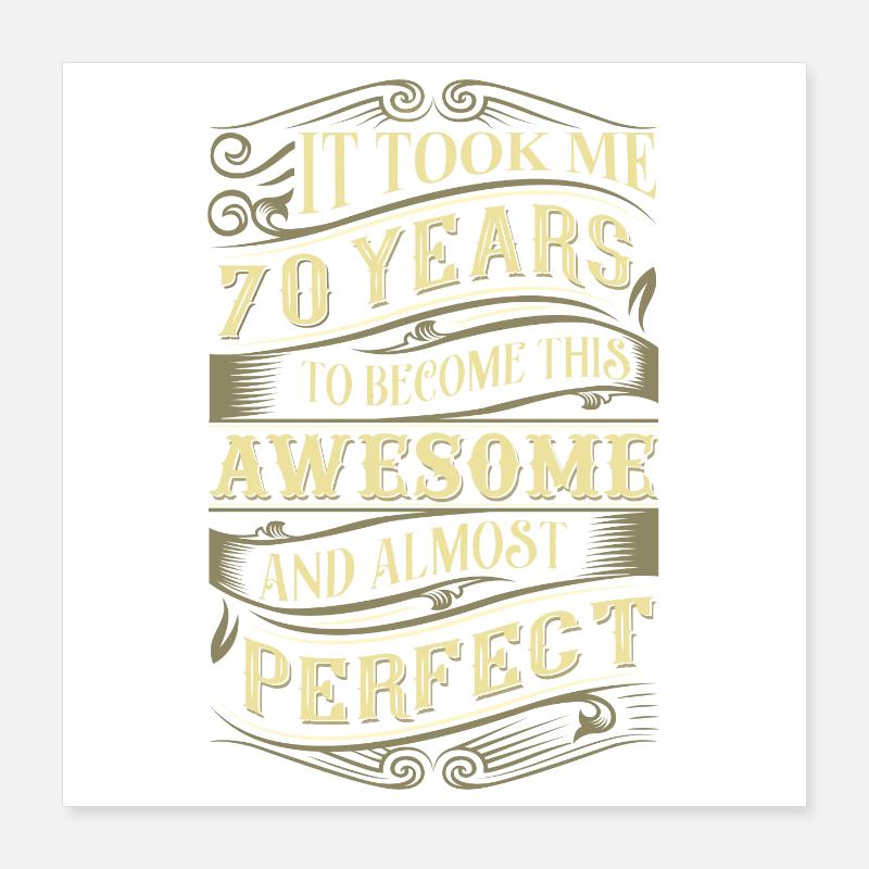 70th birthday Poster 16" x 16" (40x40 cm)