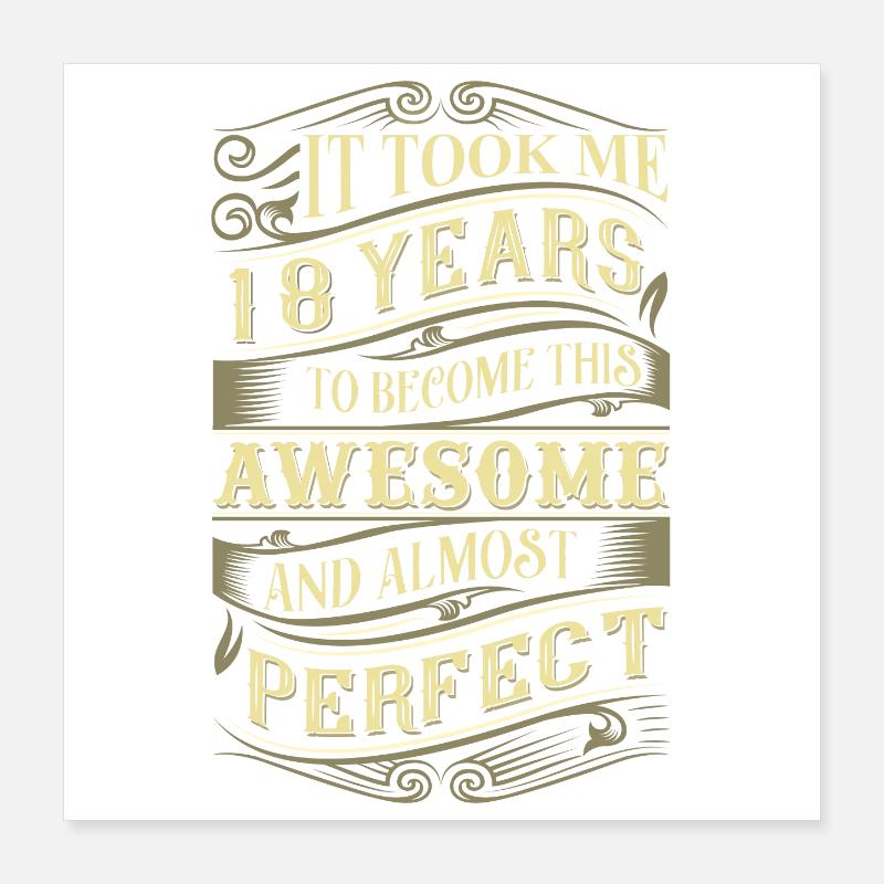 18th birthday Poster 16" x 16" (40x40 cm)
