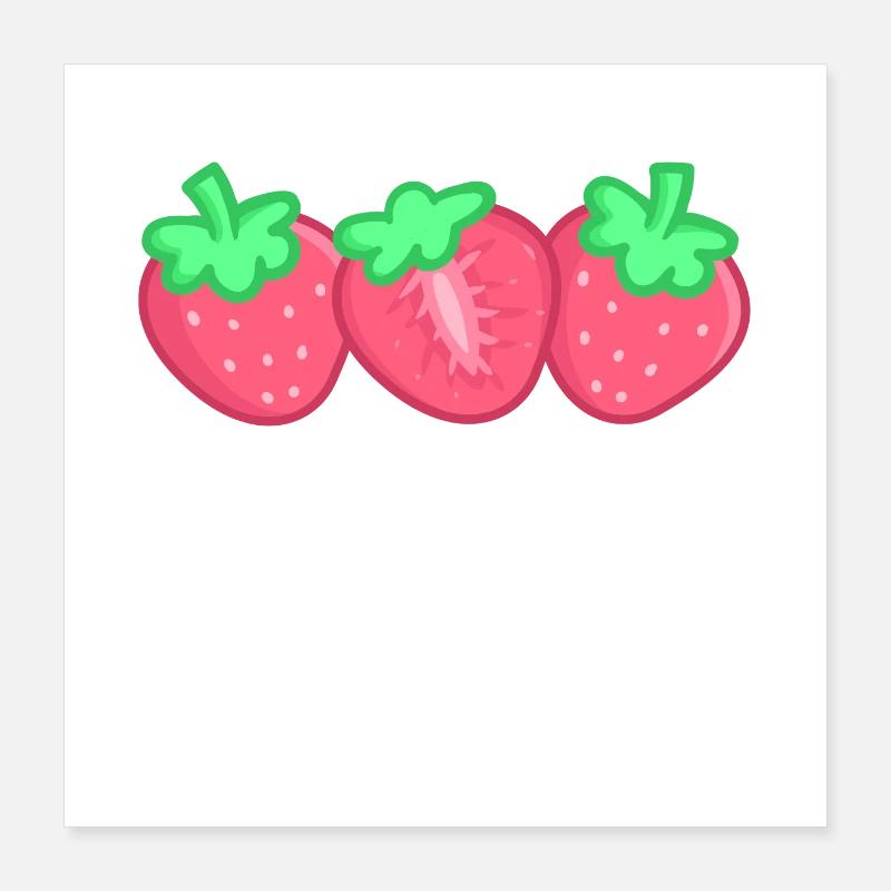 Erdbeeren Poster 40x40 cm