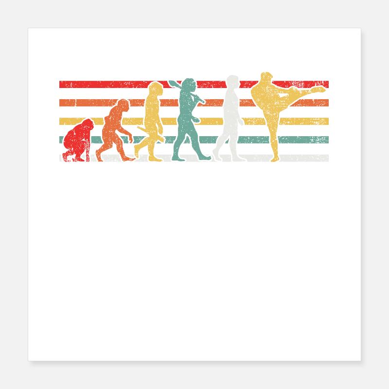 Kickboxen Kickboxer Poster 40x40 cm