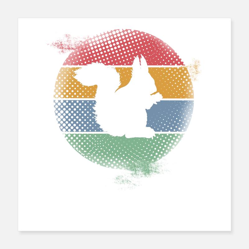 Eichhörnchen Poster 40x40 cm