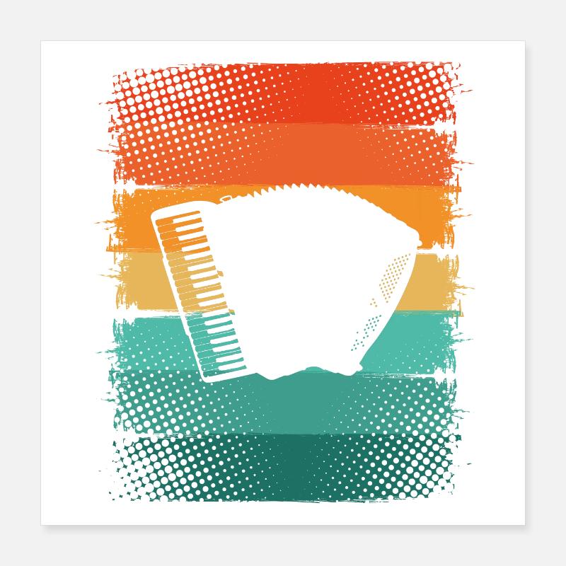 Accordéon Poster 40 x 40 cm
