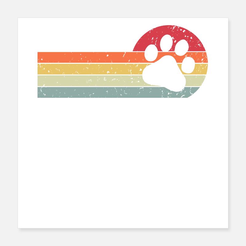 Hundepfote Poster 40x40 cm
