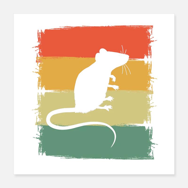 Ratte Poster 40x40 cm