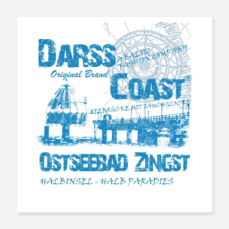DarssCoast - Ostseebad Zingst Poster 40x40 cm