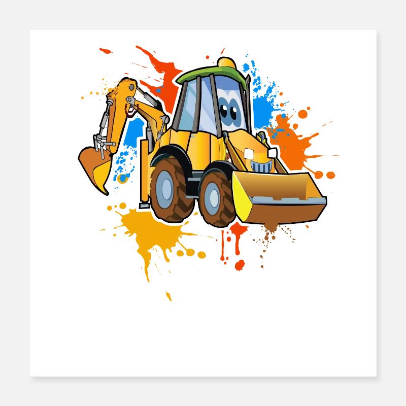 Bagger Poster 40x40 cm