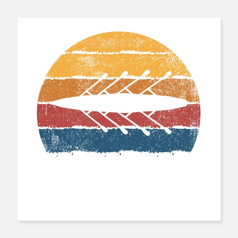Rudern Ruderer Rudermannschaft Poster 40x40 cm