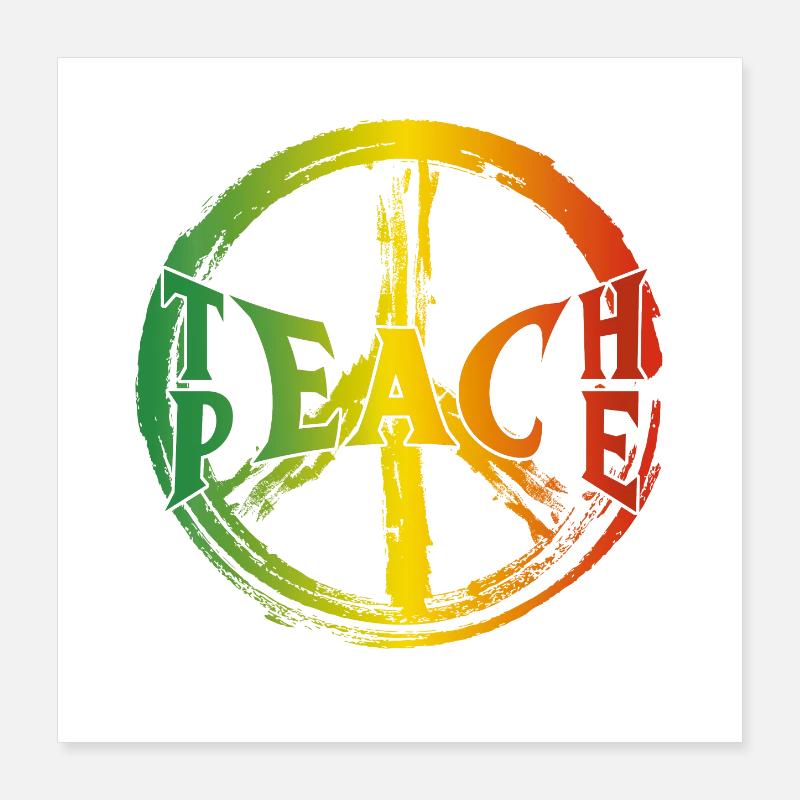 Enseigner la paix Poster 40 x 40 cm