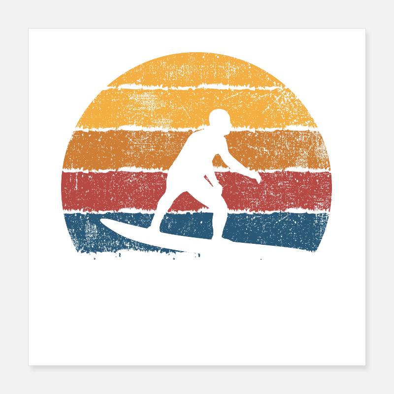 Surfer Surfen Surfboard Poster 40x40 cm