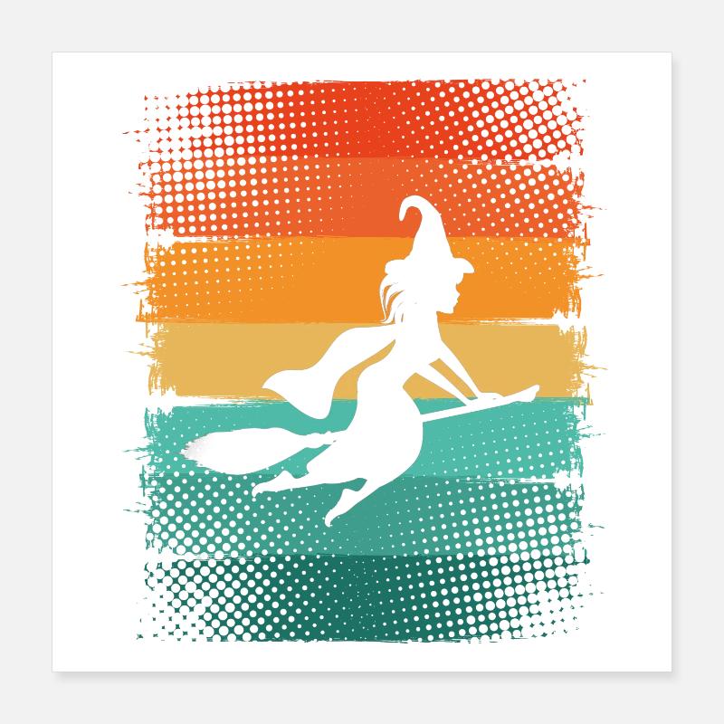 Hexe Poster 40x40 cm