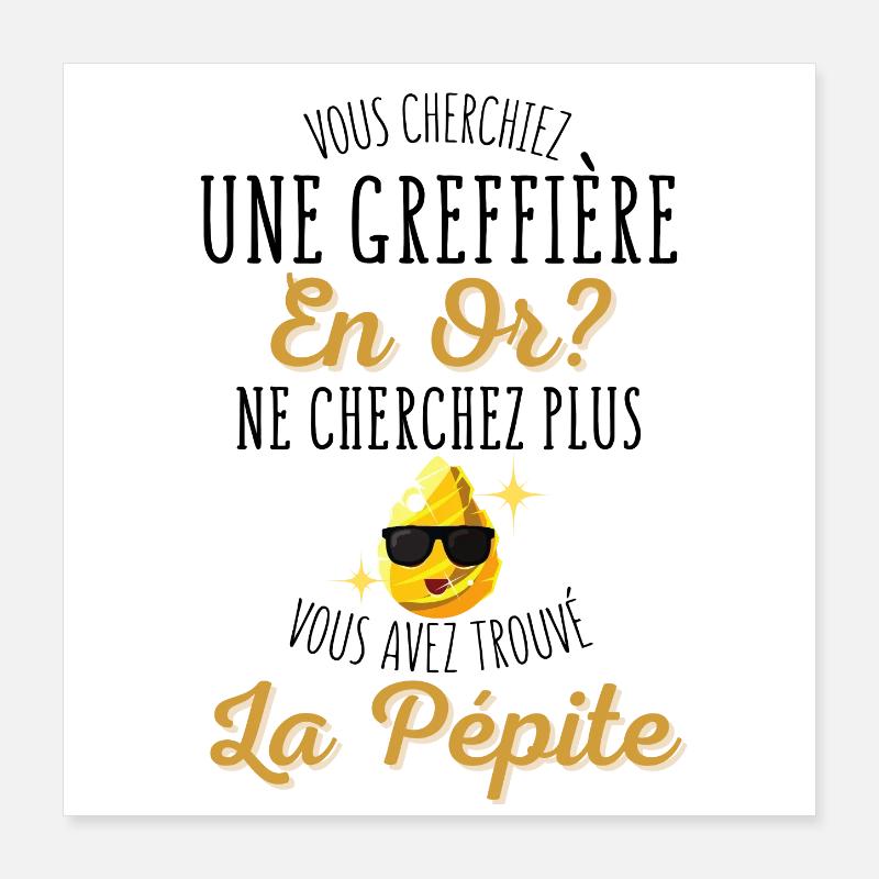 Vous Cherchiez une Greffière en Or? - Humour Poster 40 x 40 cm